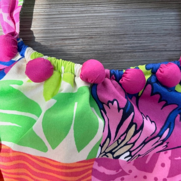 LILLY PULITZER HALTER DRESS WITH POM POMS-SIZE 6 - Picture 6 of 8